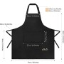 Viedouce 2 Pezzi Grembiule da Cucina Chef,Grembiule da Ristorante BBQ Bar Chef Cucina,Regolabile Grembiuli con Tasche Chef di Cu