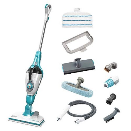 BLACK+DECKER FSMH1321J-QS Lavapavimenti a vapore STEAM-MOP 12 in 1, con Generatore di Vapore Portatile
