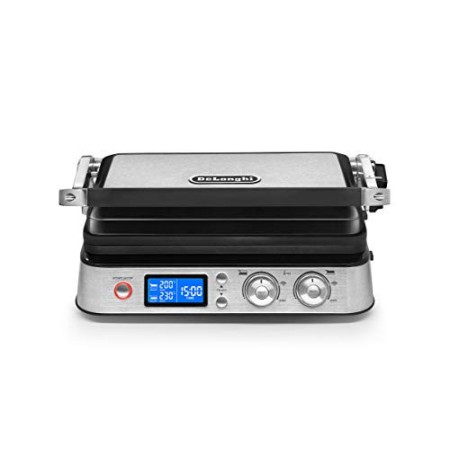 De'Longhi CGH1012.D MultiGrill Bistecchiera Grill Elettrico, 2000 W, Acciaio, Nero/Silver