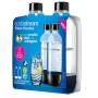 SodaStream 2 Bottiglie per gasatore d'acqua, Universali, Lavabili in Lavastoviglie, Capienza 1 litro, Trasparenti, Compatibili c