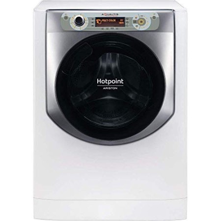 Hotpoint AQ107D 49D IT, Lavatrice a Carica Frontale a Libera Installazione, A+++-40%, 10kg, 1400 Giri/Min, Bianco/Argento