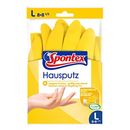 Spontex, Guanti per la pulizia della casa, Taglia L (8-8.5), Confezione da 10