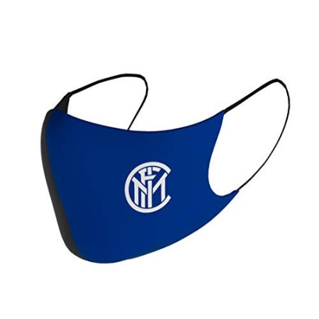 Inter, Mascherina Facciale Unisex, Blu, 3 Pezzi