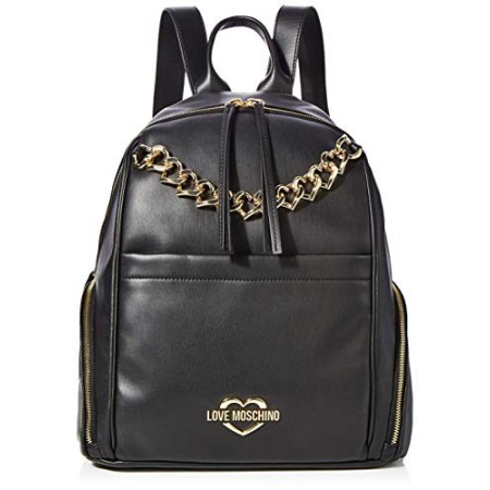 Love Moschino Jc4039pp1a, Borsa a zainetto Donna, Nero (Nero), 12x34x34 cm (W x H x L)