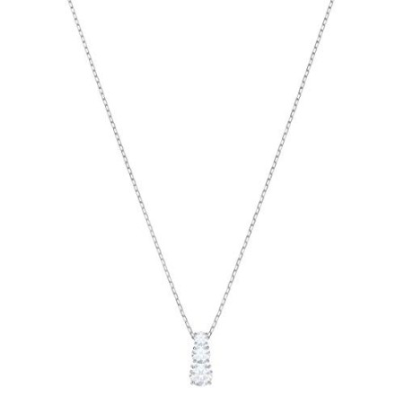 Swarovski Pendente Attract Trilogy Round, Bianco, Placcatura Rodio