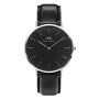 Daniel Wellington Classic Sheffield Orologio Uomo, 40mm, in Pelle, Nero/Argento