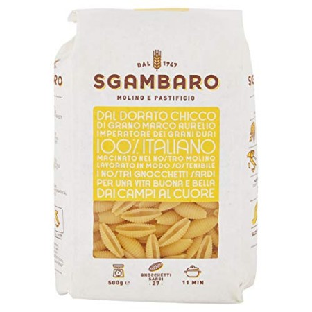 Pasta Sgambaro - Gnocchetti Sardi N. 27 - 100% grano duro italiano - 500 gr