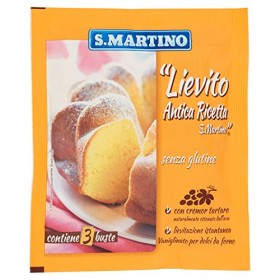 S.Martino - Lievito Antica Ricetta Senza Glutine 3 Buste - Bustone 48G