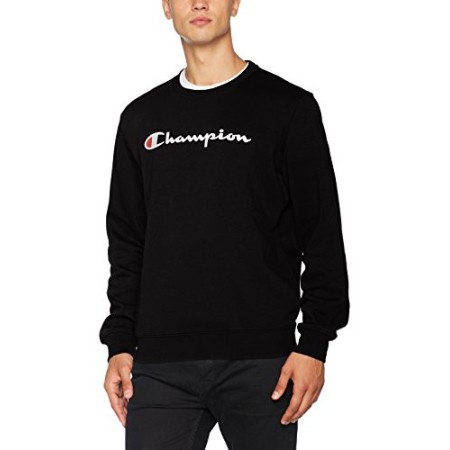 Champion Felpa Classic Logo, Nero, M Uomo