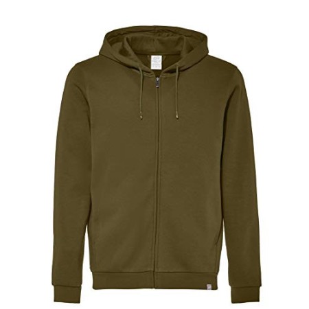 CARE OF by PUMA Felpa da uomo in pile a maniche lunghe con cappuccio e cerniera, Verde (Green), M, Label: M