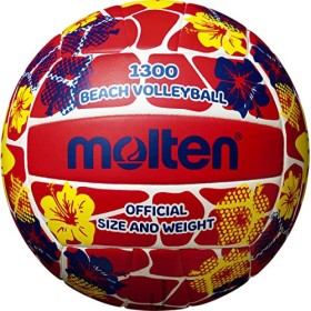 Molten V5B1300-FR - Pallone da pallavolo, motivo floreale, 5 pezzi, colore: Rosso