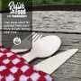 BAMBOODLERS Set di Posate in Legno Usa e Getta | 100% Naturale, Ecologico, Biodegradabile e Compostabile - Perché la Terra è f