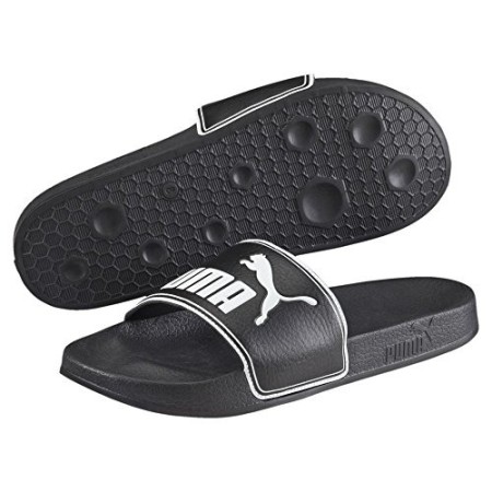 PUMA Leadcat, Scarpe da Spiaggia e Piscina Unisex-Adulto, Nero (Black-White), 44.5 EU