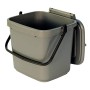 All-Green, 7L compostiera con Guida al compostaggio, Grigio Argento