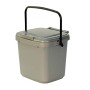 All-Green, 7L compostiera con Guida al compostaggio, Grigio Argento