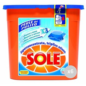 Sole Set 6 Lavatrice 18 Perle Eco dosi gelcap detersivo per Il bucato, Multicolore, Unica