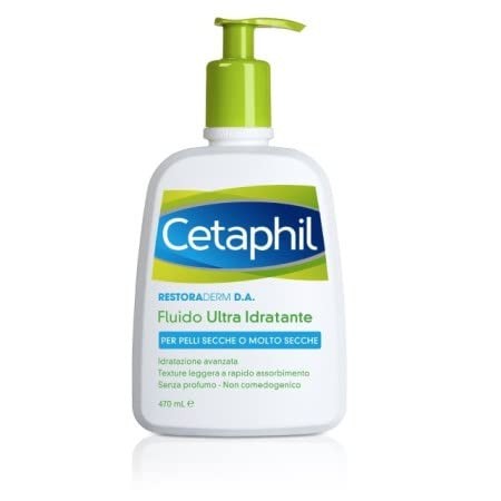 Cetaphil, Fluido Ultra Idratante, Adatto a Viso e Corpo per Pelle Secca o Molto Secca, Formato 470 ml