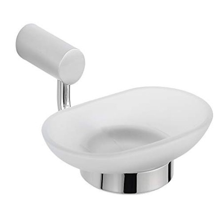 OGOMONDO Porta Sapone Saponetta a Parete Piattino Ovale da Bagno Magnolia Ottone Cromato Accessori Alta QualitÃ