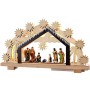 WeRChristmas 24 cm – presepe in legno, decorazione di Natale illuminato con 8 LED bianco caldo
