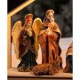 WeRChristmas 24 cm – presepe in legno, decorazione di Natale illuminato con 8 LED bianco caldo