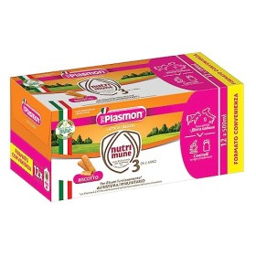 Plasmon Latte Liquido Nutri Mune 3 Biscotto - 12 confezioni da 500 ml, Totale: 6 l
