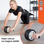 Ultrasport Attrezzo per Addominali AB Roller/Trainer AB Supporto per le Ginocchia, Allenamento Addominali per Uomini, Donne e Pe