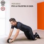 Ultrasport Attrezzo per Addominali AB Roller/Trainer AB Supporto per le Ginocchia, Allenamento Addominali per Uomini, Donne e Pe