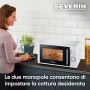 Severin MW 7873 Forno Microonde, 28 lt, Bianco