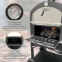 KuKoo - Forno Multifunzione a Carbonella per Pizza da Esterni Giardino Vialetto e Balcone Carne e Pesce in Acciaio Con Pala per 
