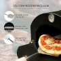 KuKoo - Forno Multifunzione a Carbonella per Pizza da Esterni Giardino Vialetto e Balcone Carne e Pesce in Acciaio Con Pala per 