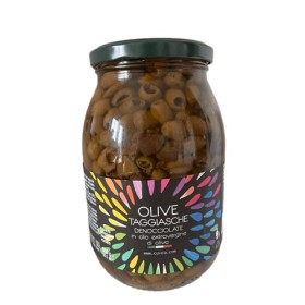 Olive taggiasche denocciolate della Liguria in olio extravergine di oliva 900 g Cuvea- Produzione azienda agricola Cuvea - Senza