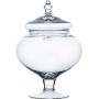 Sandra Rich 360536 Barattolo in Vetro, Vetro, Trasparente, 20 x 10 x 10 cm
