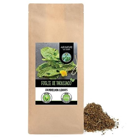Tè di tarassaco (250g), foglie di tarassaco tagliate, essiccate delicatamente, 100% pure e naturali per la preparazione di tè,