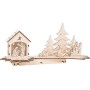 small foot company Lampada Forma di Stella cadente, presepe scolpito in Legno Naturale con Illuminazione a LED, Decorazione Nata