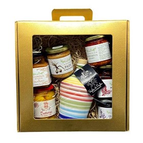 Cesto Idea Regalo Natale Gourmet Con Olio Extravergine In Orcio E Prodotti Tipici Pugliesi Da 1980 Grammi