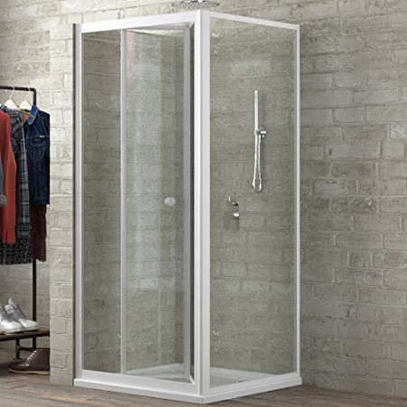 Ogomondo Cabina Doccia Book 2 Lati Cristallo Temprato Trasparente 75x75