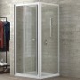 Ogomondo Cabina Doccia Book 2 Lati Cristallo Temprato Trasparente 75x75