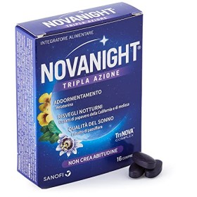 Novanight Tripla Azione Integratore Alimentare con Melatonina, Estratti di Papavero della California e di Melissa e con estratto