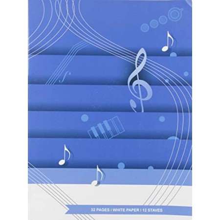 Quaderno Di Musica - 12 righi, 32 pp. carta Bianca