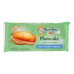 Mulino Bianco Merendine Plumcake Senza Zuccheri Aggiunti, Snack Dolce per la Merenda - 155 gr