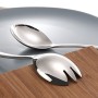 FOXAS Kit de Posate da Insalata Cucchiaio Insalata e forchetta Insalata in Acciaio Inox 304 di Alta qualità e Salad Servers 18/