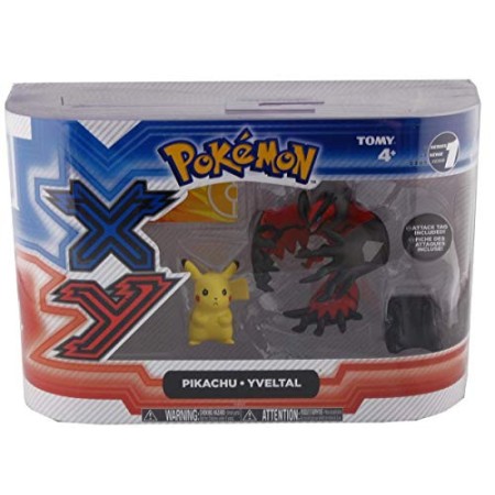 Pokemon Pikachu Doppia Figura Confezione - Yveltal / Xerneas