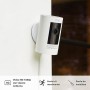 Ring Stick Up Cam Plug-In, videocamera di sicurezza in HD con sistema di comunicazione bidirezionale, colore bianco, compatibile