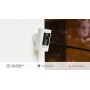 Ring Stick Up Cam Plug-In, videocamera di sicurezza in HD con sistema di comunicazione bidirezionale, colore bianco, compatibile
