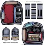 Duragadget - Zaino impermeabile nero con interno e parapioggia, compatibile con Liberty Imports Doctor Nurse Blue Medical Kit Pl