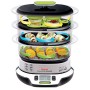 Tefal VS4003 Vitacuisine Compact Vaporiera con Funzione Vitamine Plus, Display Digitale, Ricettario Incluso