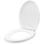 Sedile Wc Copri Water Tavoletta Vaso Universale Bianco Polipropilene PP Sistema Soft Closing Bagno