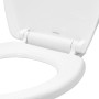 Sedile Wc Copri Water Tavoletta Vaso Universale Bianco Polipropilene PP Sistema Soft Closing Bagno