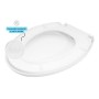 Sedile Wc Copri Water Tavoletta Vaso Universale Bianco Polipropilene PP Sistema Soft Closing Bagno