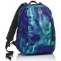 Zaino Reversibile Invicta , Twist Eco-Material, Blu, 2 in 1 in Fantasia e Tinta Unita, Scuola & Tempo Libero